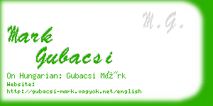 mark gubacsi business card